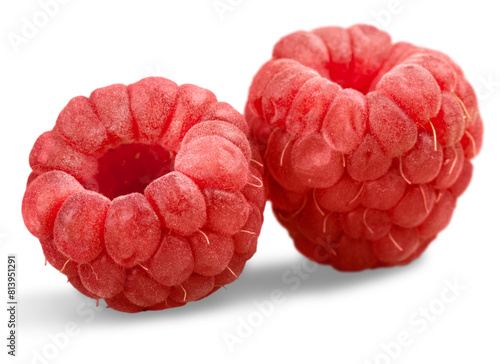 Tasty and Juicy raspberry fruit isolated on transparent background