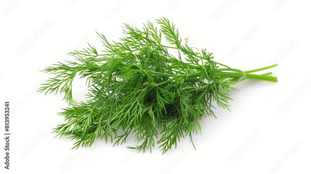 Fototapeta premium Fresh dill herb isolated on white background