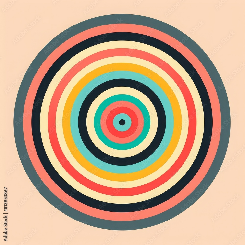 Concentric circles flat design top view Zen theme animation vivid Concentric circles flat design top view Zen theme animation vivid