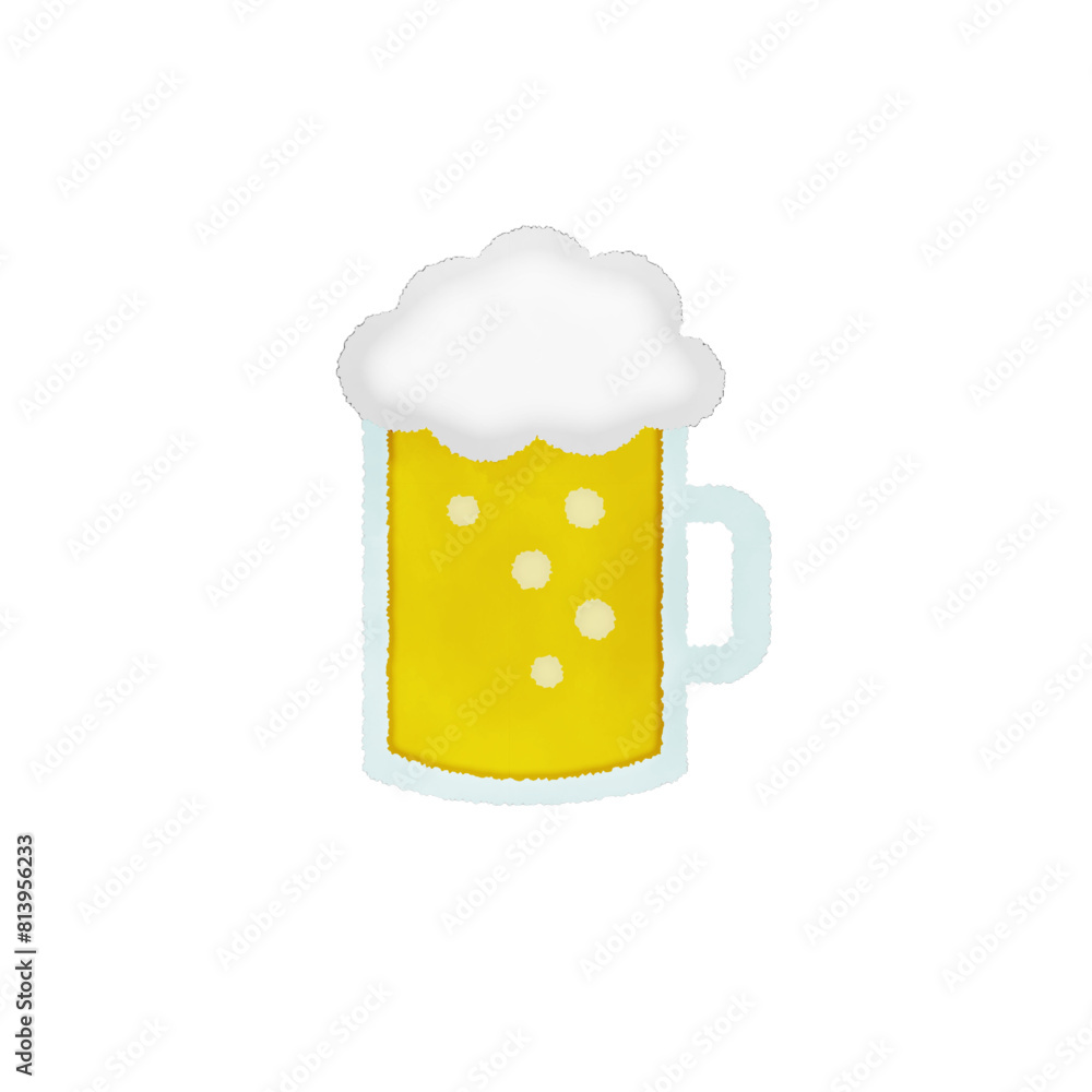 ビールの手書き風ベクターイラスト ビールの手書き風ベクターイラスト