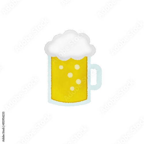 ビールの手書き風ベクターイラスト