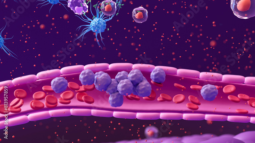 Immune System: Macrophages, Dendritic Cells, and White Blood Cells Defend Against Bacterial Infections and Pathogens photo