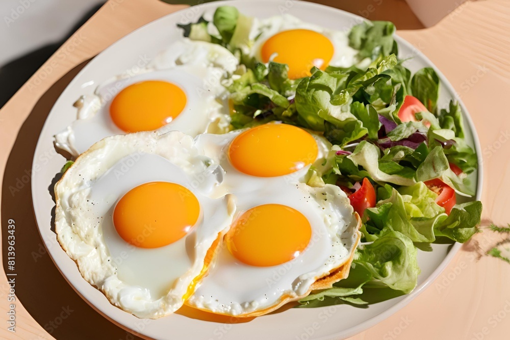 fried eggs and bacon on a plate fried eggs and bacon on a plate