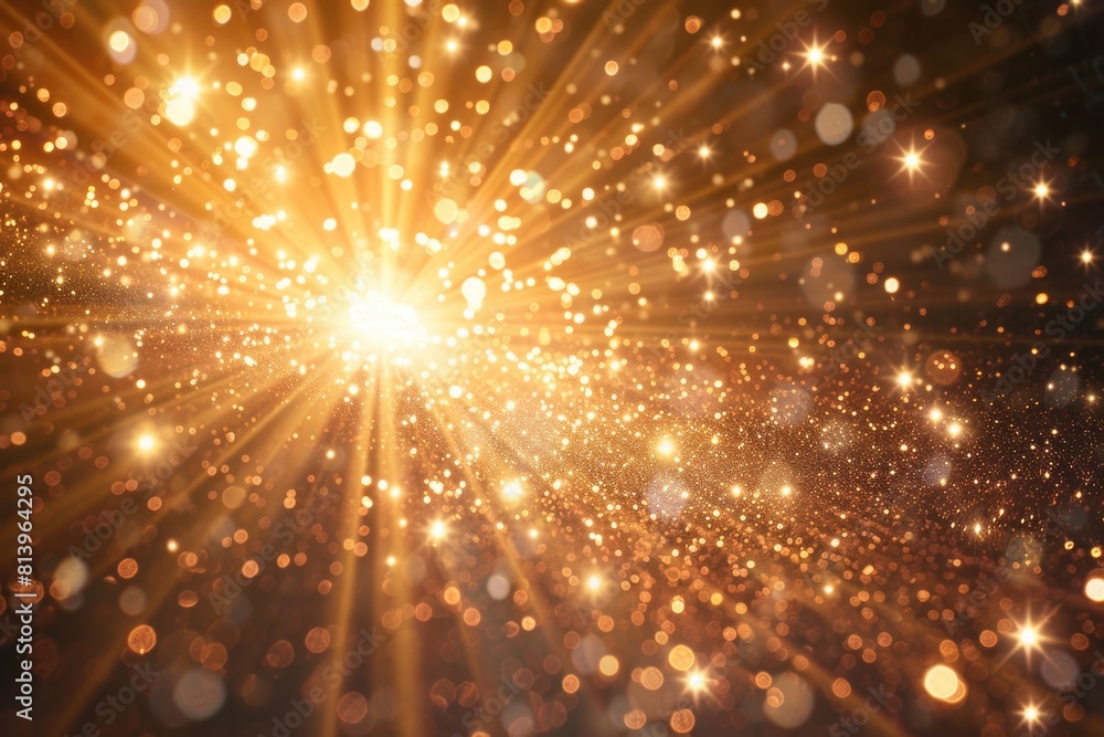 A bright light shining on a black background, suitable for various design projects A bright light shining on a black background, suitable for various design projects