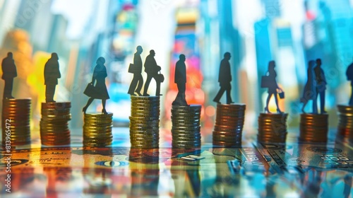 Wallpaper Mural Concept of Economic Inequality, Addresses disparities in income and wealth distribution, focusing on the growing gap between the wealthy and the poor, and its impact on society as a whole. Torontodigital.ca