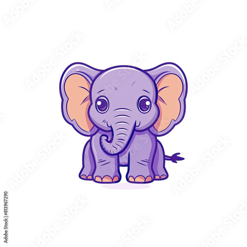 A Cute Cartoon Rendition Of An Elephant  Cartoon Illustration