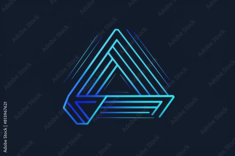 Simple geometric logo design on a dark backdrop. Perfect for branding and identity projects Simple geometric logo design on a dark backdrop. Perfect for branding and identity projects