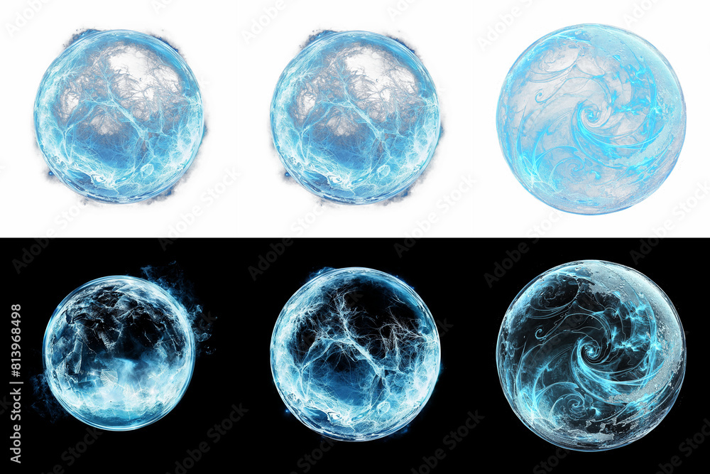 Blue and white abstract spiral on dark background Blue and white abstract spiral on dark background