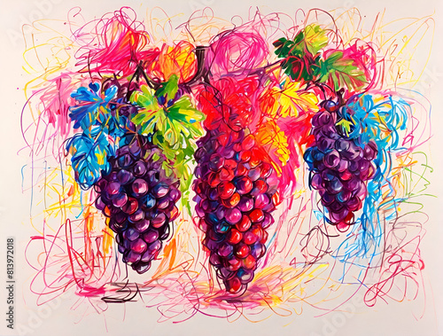 Background with grapes