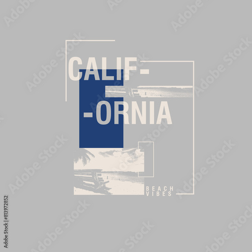 California Beach Vibes summer typography poster design