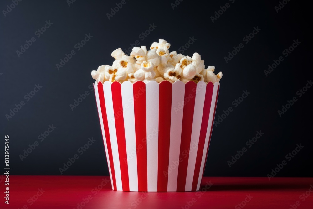 Disposable Popcorn bucket. Snack box sweet. Generate Ai Disposable Popcorn bucket. Snack box sweet. Generate Ai