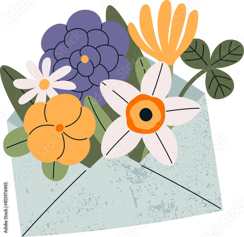 Envelope With Flowers
