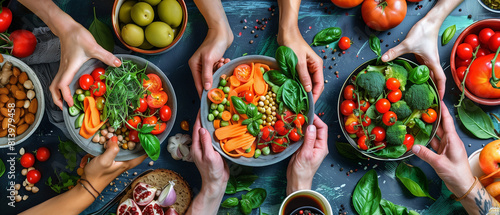 There is a variety of fruits, vegetables, whole grains and lean proteins, indicating attention to a balanced diet that supports health and well-being.