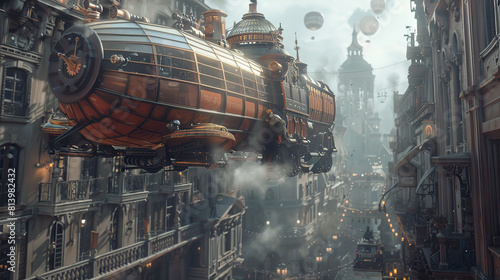 steampunk, city, Victorian, industrial, retro-futuristic, gears, machinery, fantasy, brass, steam-powered, technology, clockwork, vintage, mechanical, urban, dystopian, alternative history, gaslight, 