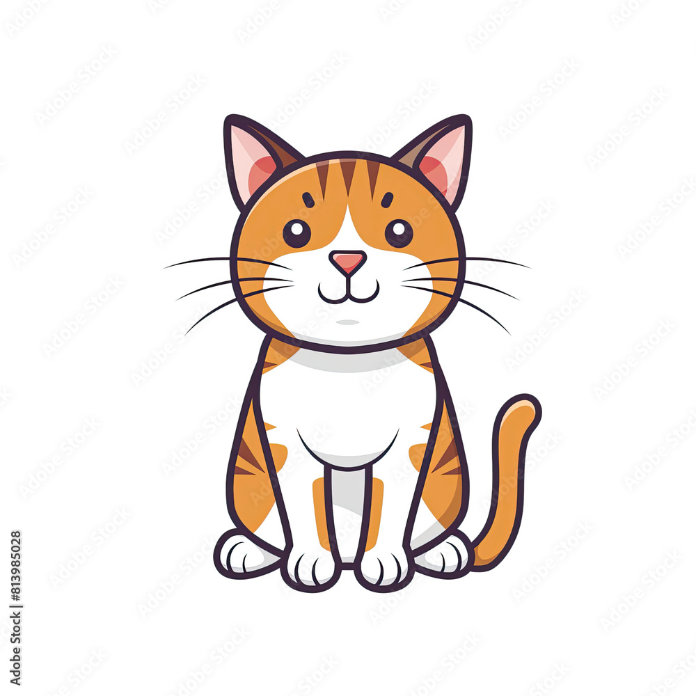 A Cute Cat Cartoon, Cartoon Illustration A Cute Cat Cartoon, Cartoon Illustration