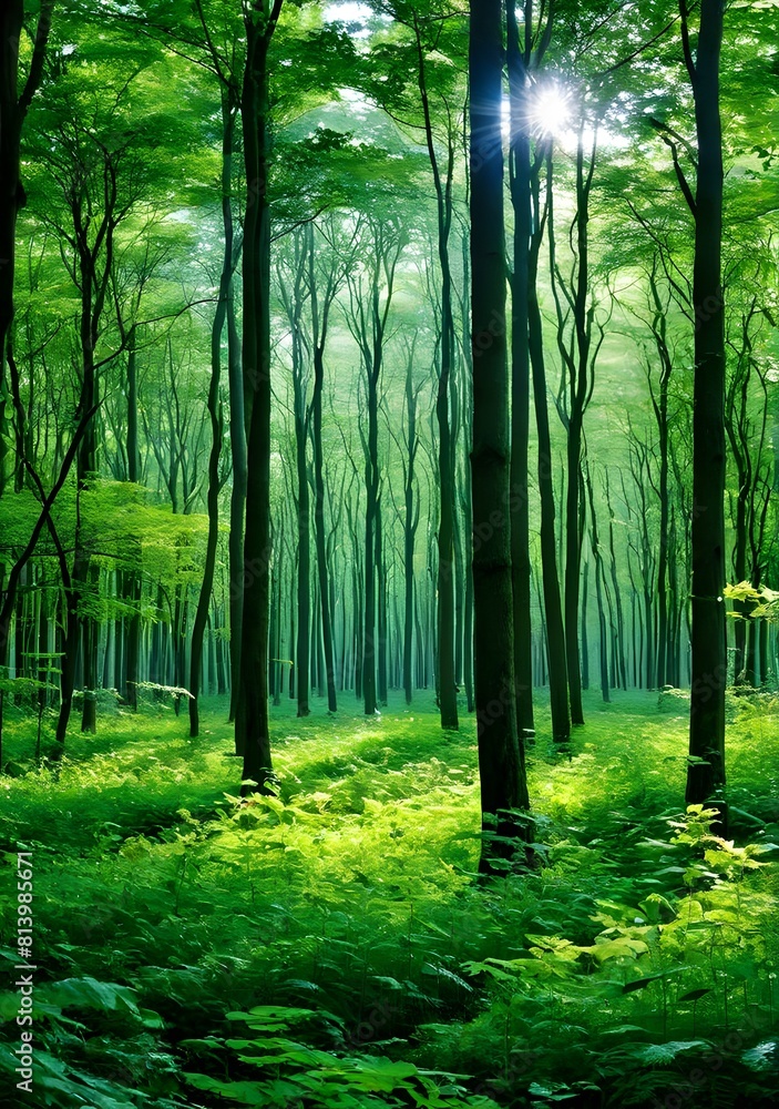 morning in the forest morning in the forest