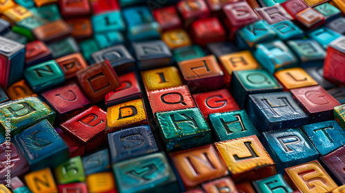 Colorful Alphabet Learning Tiles in Fun Fonts for Educational Environments Educational and Playful Alphabet Tiles for Learning Concepts