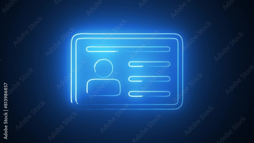 ID Card icon. Identification cards neon icon. Driver's license Identification card symbol. Editable stroke. and Identification card icon. ID Card icon. Identification cards neon icon. Driver's license Identification card symbol. Editable stroke. and Identification card icon.