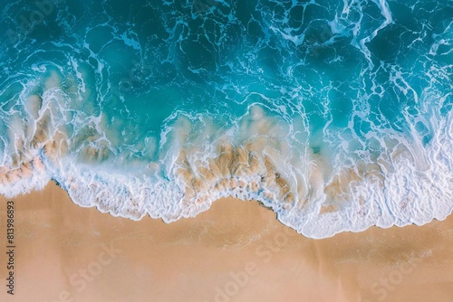 Sea Coastline Aerial Top View. Ocean Shore