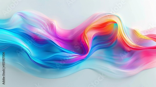 Abstract colorful wave design