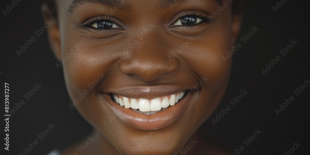 Close up of a person with a smile, suitable for various projects Close up of a person with a smile, suitable for various projects