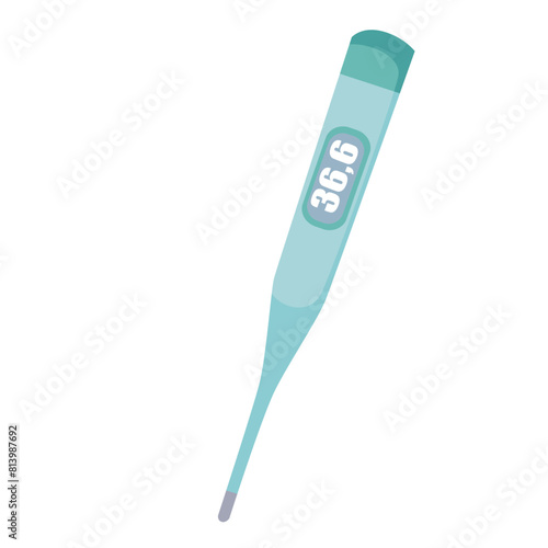 PrintThe image shows a digital thermometer with a display showing a temperature 