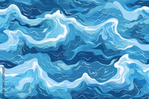 Simple blue and white waves background, suitable for various design projects
