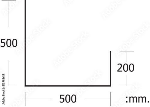 rain gutter 500x500x200mm