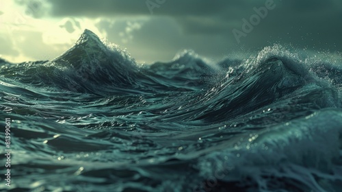 A powerful image of a large body of water with crashing waves. Perfect for illustrating the force of nature