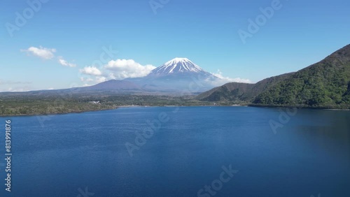 Wallpaper Mural Aerial Shot of Mt. Fuji Lake Saiko from Mt. Setougatake Yamanashi Torontodigital.ca