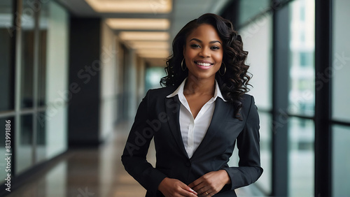 successful black woman businesswoman headshot portrait, business, career, success, entrepreneur, marketing, finance, technology, diversity in the workplace