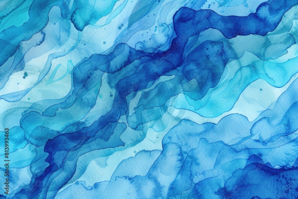 Close-up of a painting depicting blue water, suitable for various design projects