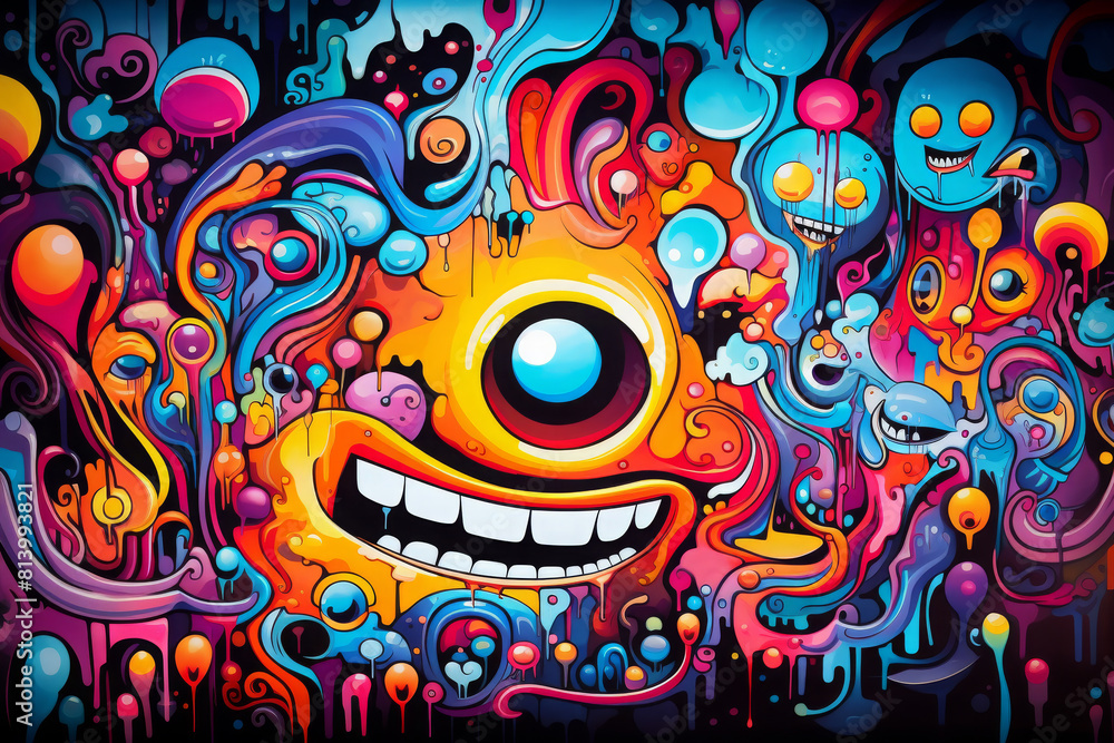 colorful graffiti art design bright background
colorful graffiti art design bright background