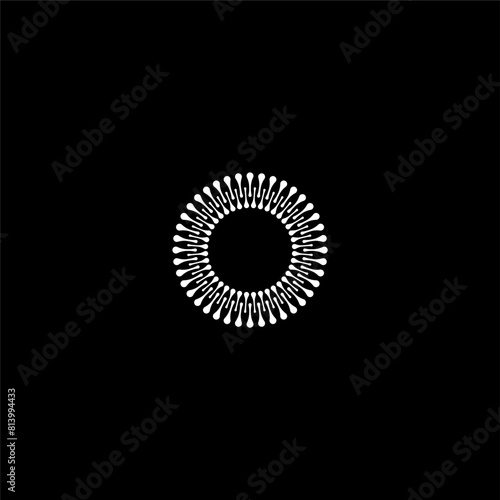 Letter O and liposome logo concept vector icon