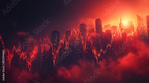 The city is on fire. The stock market is crashing. The world is in chaos. A red wave of financial ruin sweeps across the globe. photo