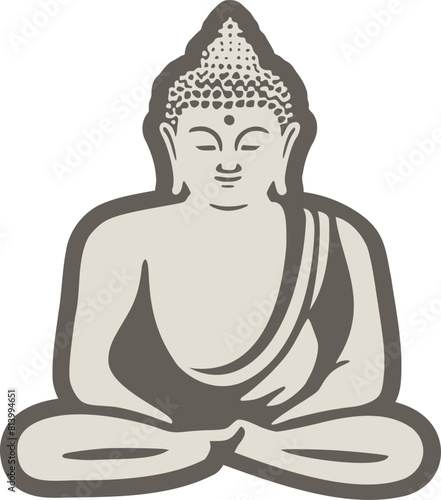 Stone meditation statue