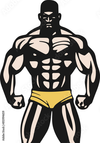 Muscle man body sport