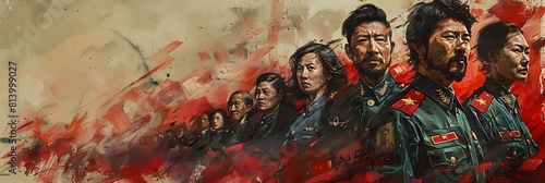 Visualize the legacy of the Cultural Revolution in contemporary China with ongoing debates commemorations and efforts to reckon with its historical trauma and lessons. photo