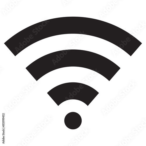 WIFI icon.  WIFI icon in black .WIFI  vector illustration for the internet hotspot access button. vector illustration.