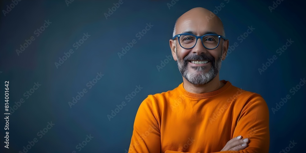 Confident and Positive Middle-aged Caucasian Man in Stylish Attire Smiling. Concept Fashionable, Smiling, Confident, Middle-aged man, Caucasian Confident and Positive Middle-aged Caucasian Man in Stylish Attire Smiling. Concept Fashionable, Smiling, Confident, Middle-aged man, Caucasian