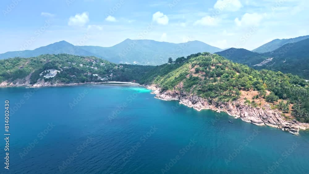 Tropical islands from the air, beaches of Thailand, sea, view from a drone Tropical islands from the air, beaches of Thailand, sea, view from a drone
