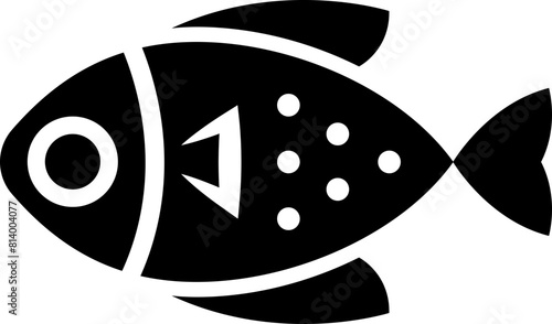 Abstract decorative, stylized fish illustration.