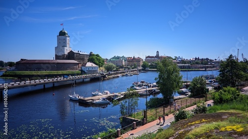 Historic Waterfront and Marina on a Sunny Day
