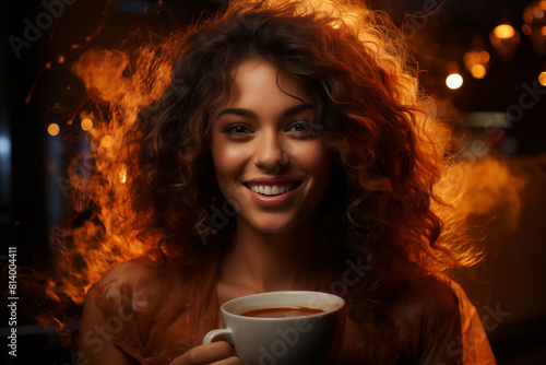 Coffee and Beauty: Stunning Photos of a Model Enjoying Her Hot Drink 