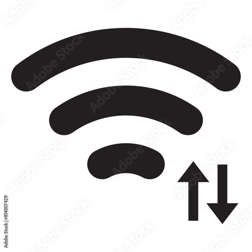 WIFI  vector illustration for the internet hotspot access button. WIFI icon in black . WIFI icon. vector illustration.
