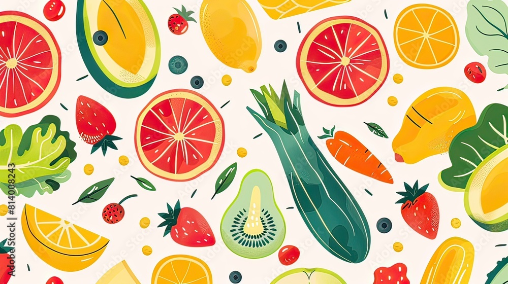 seamless background with fruits seamless background with fruits