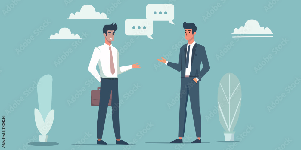 Two people discussing office talk vector illustration Two people discussing office talk vector illustration
