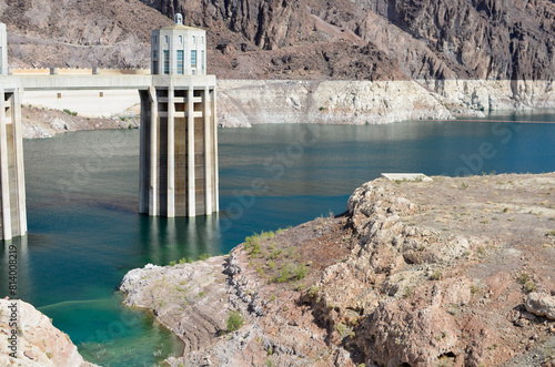 hoover dam lake mead in colorado river photo