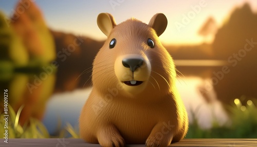Capivara 3d Kawaii