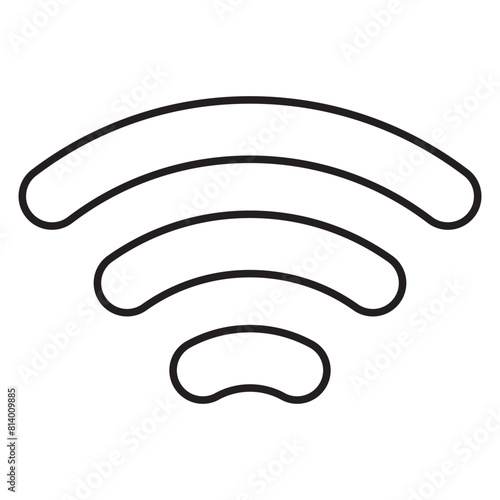 WIFI icon in black . WIFI icon. WIFI  vector illustration for the internet hotspot access button. vector illustration.